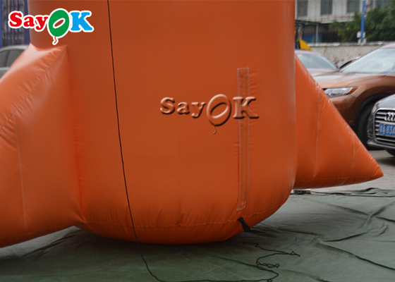 Vòm lối vào bơm hơi PVC màu cam dành cho khuyến mãi quảng cáo sự kiện