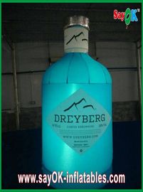 Blue Inflatable Wine Bottle Inflatable chiếu sáng trang trí cho quảng cáo