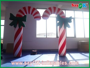 Tùy chỉnh quảng cáo bền Inflatable kẹo mía cho kỳ nghỉ Giáng sinh