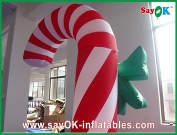 Tùy chỉnh quảng cáo bền Inflatable kẹo mía cho kỳ nghỉ Giáng sinh
