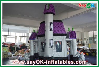 Halloween ma quái bí ẩn Castle House Inflatable trang trí ngày lễ với đèn Led