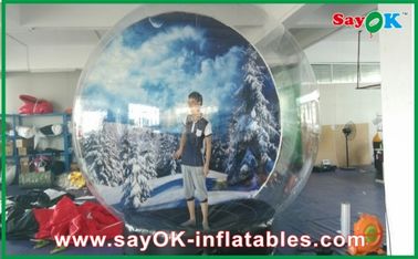 Inflatable Tuyết Bóng / Trong Suốt Inflatable Chrismas Quả Cầu Tuyết Bong Bóng Dia 5 M