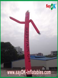 Inflatable Wiggle Man Logo tùy chỉnh Vũ công không khí bơm hơi bền Pink Waving Man để khai mạc sự kiện