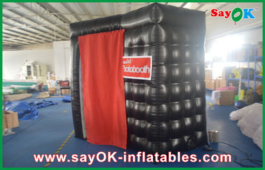 Inflatable Photo Studio Lớp phủ PVC đen Inflatable Photo Booth Trang trí sân khấu Tùy chỉnh