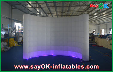 Inflatable Led Photo booth 12 Color Inflatable Building 210D Vải Polyester Sử dụng thương mại