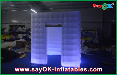 Inflatable Led Photo booth Quảng trường di động Inflatable Room / Inflatables ngoài trời Màu vàng