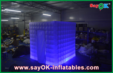 Inflatable Led Photo booth Quảng trường di động Inflatable Room / Inflatables ngoài trời Màu vàng