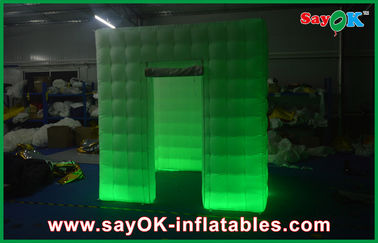 Buồng chụp ảnh bơm hơi Bao vây Đèn LED chiếu sáng Air Inflatable, Inflatables Event Red / Green
