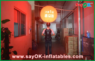 Orange lớn đi bộ ba lô bóng Inflatable trang trí với logo Janpanese