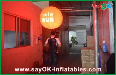 Orange lớn đi bộ ba lô bóng Inflatable trang trí với logo Janpanese