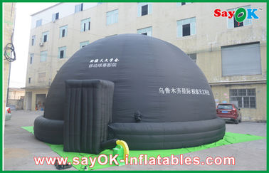 Công suất đen 60 người Inflatable Planetarium Dome Tent Với ​​Logo