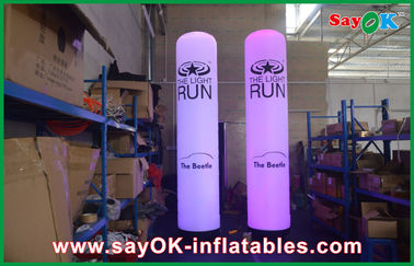 Trắng Oxford Vải Inflatable Trụ Cột 2 m / 2.5 m / 3 m Cho Trang Trí Đám Cưới