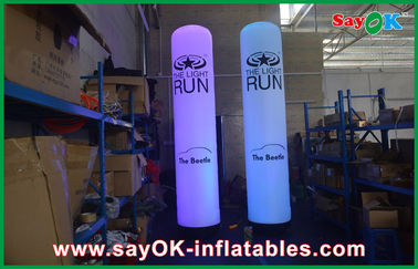 Màu tím / xanh thay đổi màu LED Inflatable trụ cột cho hiển thị ngoài trời