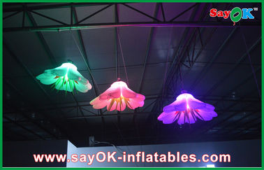 Trang trí trong nhà ánh sáng Inflatable hoa bằng dây thừng treo trắng 190t Oxford vải