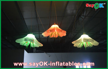 Trang trí trong nhà ánh sáng Inflatable hoa bằng dây thừng treo trắng 190t Oxford vải