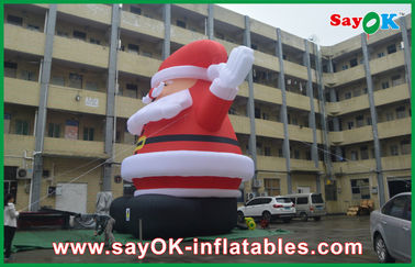 Inflatable Trang Trí Ngày Lễ 8 m Chiều Cao Màu Đỏ Lớn Giáng Sinh Santa Claus Với Oxford Vải
