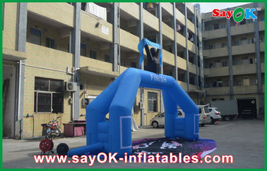 Giant Inflatable Blue Outdoor Double Inflatable Kết thúc Arch 7mL X 4mH Cycle Race