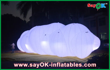 0.18mm PVC helium inflatable đám mây bóng nổi trong không khí với ánh sáng dẫn