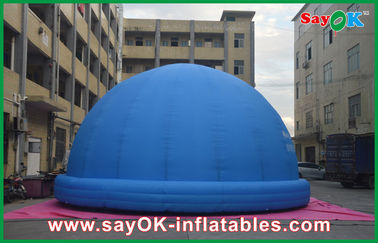 Blue Inflatable Planetarium Thiên văn học giảng dạy lều 3.2M cho 360 độ xem