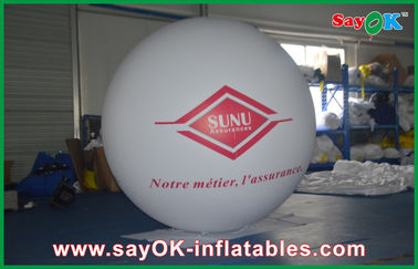 Ánh Sáng trắng 0.18 métPVC Inflatable Giant Thương Mại Helium Ballon Ngoài Trời Quảng Cáo