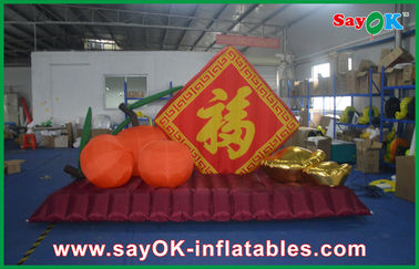 In Logo lớn màu cam Inflatable Sân trang trí cho năm mới