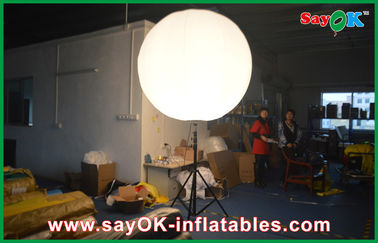 Led Bulb Đường Kính 2 m Inflatable Quảng Cáo Balloons Đứng Pole