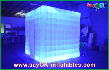 Cho thuê gian hàng ảnh bơm hơi Portable Cube Inflatable Photobooth 2.4x2.4x2.5m với lều LED