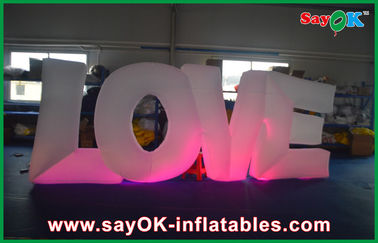 Wedding Inflatable chiếu sáng trang trí tình yêu màu trắng với Led Eco - Thân thiện
