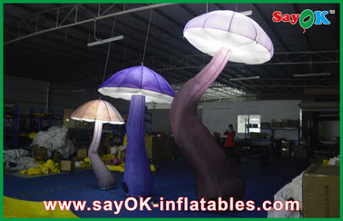 Hấp dẫn 3m Inflatable nấm LED chiếu sáng 190T Nylon Đối Engagement