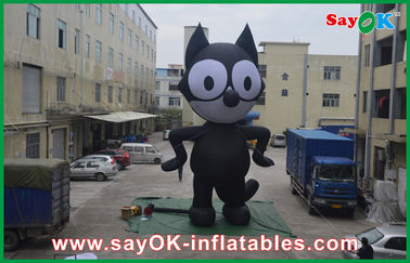 Khổng lồ 6m phim hoạt hình inflatable mèo thương mại quảng cáo cho ngoài trời