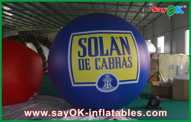 Ngoài trời 2.5m inflatable helium bóng màu xanh Zeppelin PVC cuộc thi cuộc thi