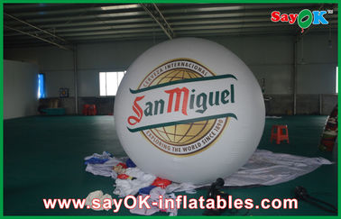 Quảng cáo Trắng 2M Inflatable Balloon Helium Blimp Balloon 0.18mm PVC