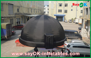 8M Đen Inflatable Planetarium Dome Tent Đối với giáo dục ngoài trời