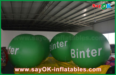 2,5m khổng lồ màu xanh lá cây inflatable dẫn helium bóng cho quảng cáo