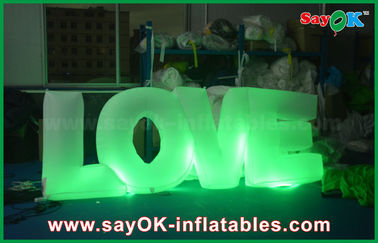 3x1.2 m Inflatable Trang Trí Chiếu Sáng Love Letters Cho Đám Cưới Với Nylon Vải