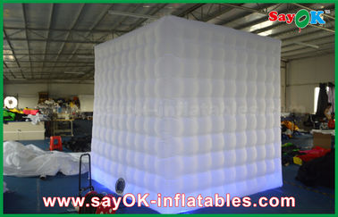 Photo Booth Backdrop Hai Cửa Inflatable Photo Booth Props Portable Shell With Led Lighting