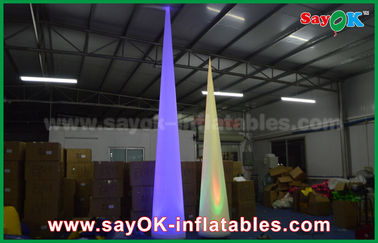 Wedding Inflatable trang trí ánh sáng Cone / trụ cột tùy chỉnh màu sắc với ánh sáng Led