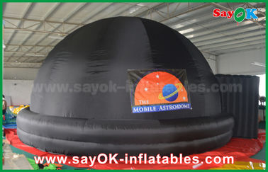 6m đen inflatable Planetarium mái vòm màn hình chiếu lều với logo in