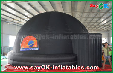6m đen inflatable Planetarium mái vòm màn hình chiếu lều với logo in