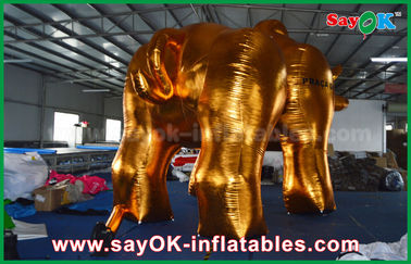 Bên ngoài xúc tiến oxford vải inflatable mô hình vàng bò cho quảng cáo