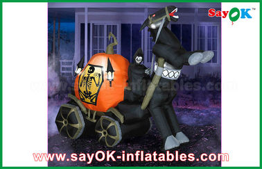 Đen Oxford Vải Halloween Yard Inflatable Trang Trí Xe Máy Hình Dạng Bơm Hơi
