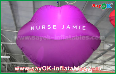 Nylon Lip Red miệng Shape Inflatable LED Light Đối với mái trang trí 1.5 m không thấm nước