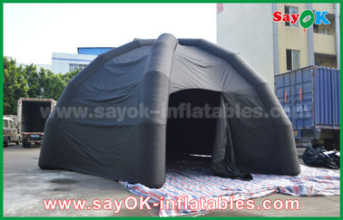 Đen PVC Inflatable Air Tent / Quảng cáo Dome Spider Tent Với ​​Blower