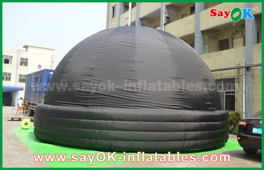 Đen 7 m DIA Inflatable Di Động Planetarium Chiếu Inflatable Dome Cinema Tent