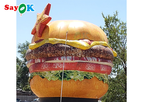 Trang trí cửa hàng mô hình bánh hamburger bơm hơi 10ft chống tia cực tím