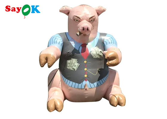 EN71 Nhân vật hoạt hình bơm lên Mô hình lợn Quảng cáo trang trí ngoài trời Blow Up Nhân vật hoạt hình