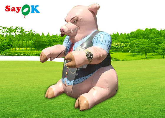 EN71 Nhân vật hoạt hình bơm lên Mô hình lợn Quảng cáo trang trí ngoài trời Blow Up Nhân vật hoạt hình