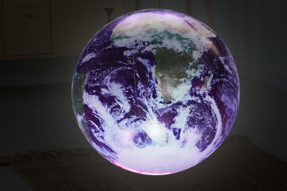 Trang trí sự kiện Chín hành tinh Trái đất bơm hơi với khinh khí cầu hành tinh ánh sáng LED