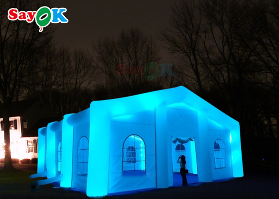 Lều nhà bơm LED Color Cube Lều đám cưới bơm bơm lên Lều cắm trại bong bóng