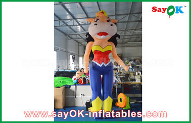 Chiều cao 2m Inflatable nhân vật hoạt hình Inflatable Bossy Cow Với Built - In Blower